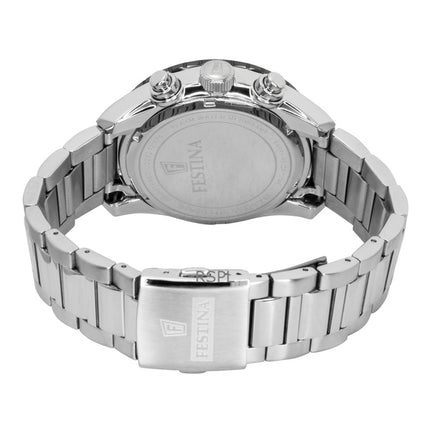 Festina Ceramic Chronograph ruostumattomasta teräksestä valmistettu valkoinen kellotaulu kvartsi F20575-1 100M miesten kello