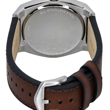 Fossil Everett nahkaranneke kermanvärinen kvartsi FS6071 miesten kello