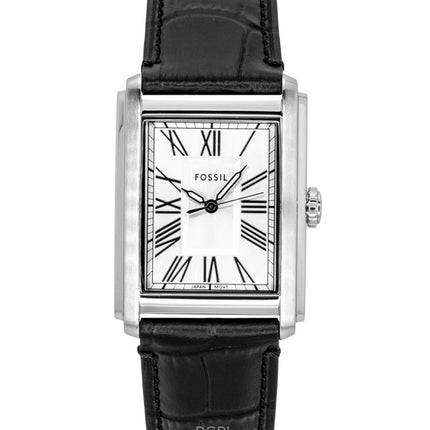 Fossil Carraway nahkaranneke hopeisella kellotaululla kvartsi FS6078 miesten kello