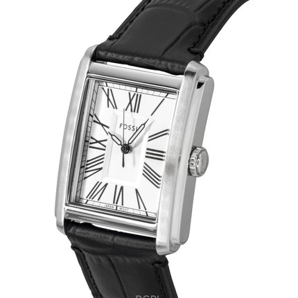 Fossil Carraway nahkaranneke hopeisella kellotaululla kvartsi FS6078 miesten kello