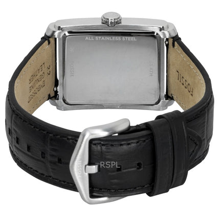 Fossil Carraway nahkaranneke hopeisella kellotaululla kvartsi FS6078 miesten kello