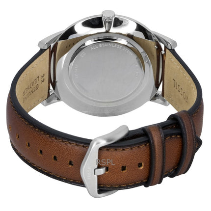 Fossil Minimalist FS6094 -kvartsikello, nahkaranneke, vihreä kellotaulu, miesten kello