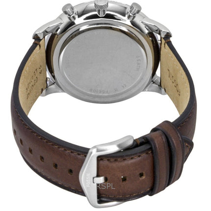 Fossil Neutra Chronograph -kvartsi FS6109 - miesten kello, nahkaranneke, sininen Sunray-taulu