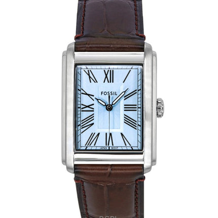 Fossil Carraway FS6110 sininen Sunray -kellotaululla varustettu kvartsikello, nahkaranneke, miesten kello