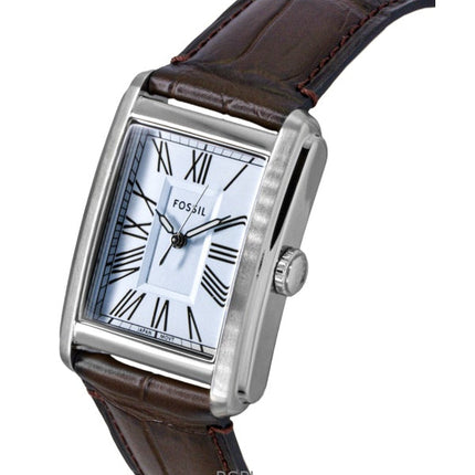 Fossil Carraway FS6110 sininen Sunray -kellotaululla varustettu kvartsikello, nahkaranneke, miesten kello