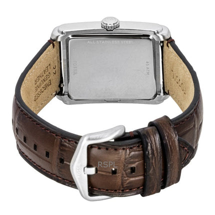 Fossil Carraway FS6110 sininen Sunray -kellotaululla varustettu kvartsikello, nahkaranneke, miesten kello