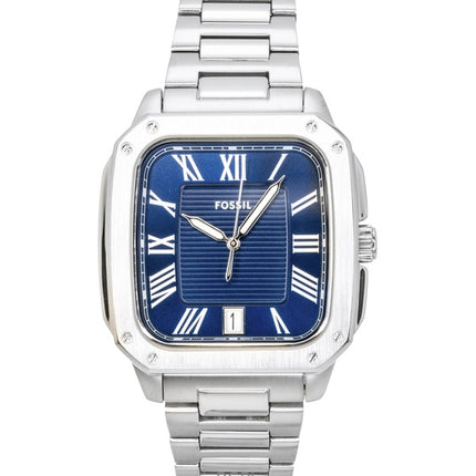 Fossil Crosby ruostumattomasta teräksestä valmistettu sininen kellotaulu kvartsi FS6121 miesten kello