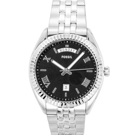 Fossil Campbell ruostumattomasta teräksestä valmistettu musta kellotaulu kvartsi FS6139 miesten kello