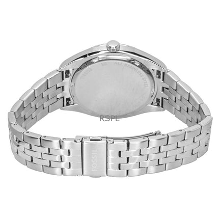 Fossil Campbell ruostumattomasta teräksestä valmistettu sinisellä kellotaululla varustettu kvartsi FS6140 miesten kello