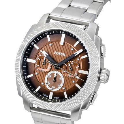 Fossil Machine Chronograph ruostumattomasta teräksestä valmistettu ruskea soittaa kvartsi FS6144 miesten kello
