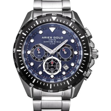 Oinas Gold inspiroi Atlantin Chronograph kvartsi G 7002 SBK-BU Miesten Kello