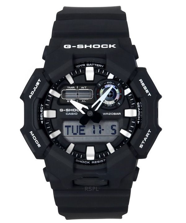 Casio G-Shock analoginen digitaalinen biopohjainen hartsihihna musta kellotaulu kvartsi GA-010-1A 200M miesten kello