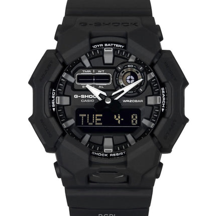 Casio G-Shock analoginen digitaalinen biopohjainen hartsihihna musta kellotaulu kvartsi GA-010-1A1 200M miesten kello