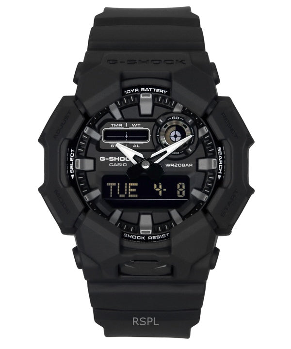 Casio G-Shock analoginen digitaalinen biopohjainen hartsihihna musta kellotaulu kvartsi GA-010-1A1 200M miesten kello