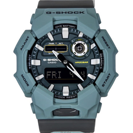 Casio G-Shock analoginen digitaalinen kangashihna sininen kellotaulu kvartsi GA-010CE-2A 200M miesten kello