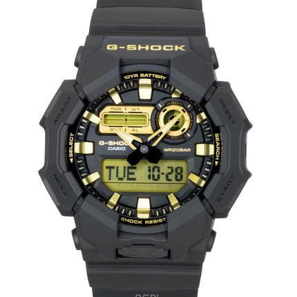 Casio G-Shock analoginen digitaalinen biopohjainen hartsiranneke mustalla kellotaululla kvartsi GA-010GB-1A9 200M miesten kello