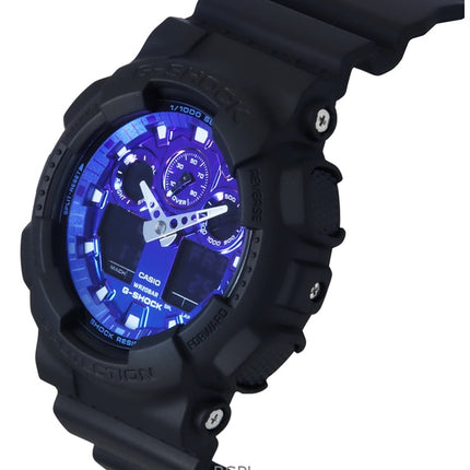 Casio G-Shock analoginen digitaalinen hartsihihna sininen kellotaulu kvartsi GA-100FL-1A 200M miesten kello