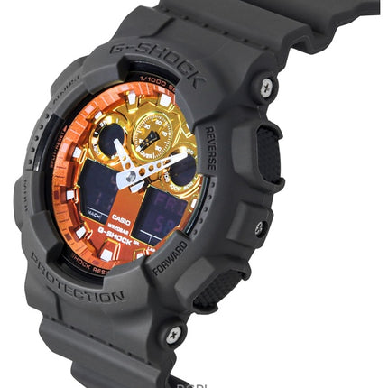 Casio G-Shock analoginen digitaalinen hartsihihna monivärinen kellotaulu kvartsi GA-100FL-8A 200M miesten kello