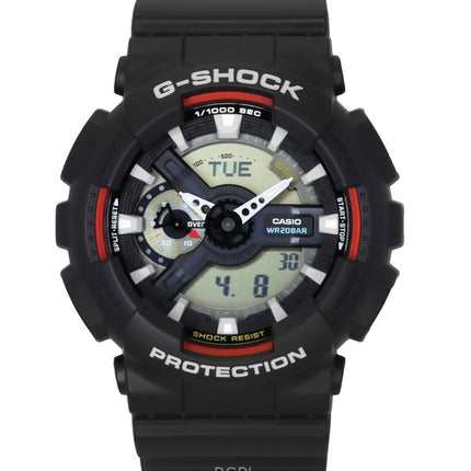 Casio G-Shock analoginen digitaalinen biopohjainen hartsi musta kellotaulu kvartsi GA-110RL-1A 200M miesten kello