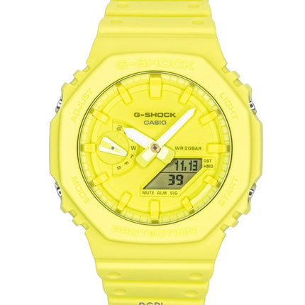 Casio G-Shock analoginen digitaalinen biopohjainen hartsiranneke vihreällä kellotaululla kvartsi GA-2100-9A9 200M miesten kello