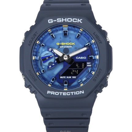 Casio G-Shock analoginen digitaalinen biopohjainen hartsihihna sininen kellotaulu Quartz GA-2100AS-2A 200M miesten kello