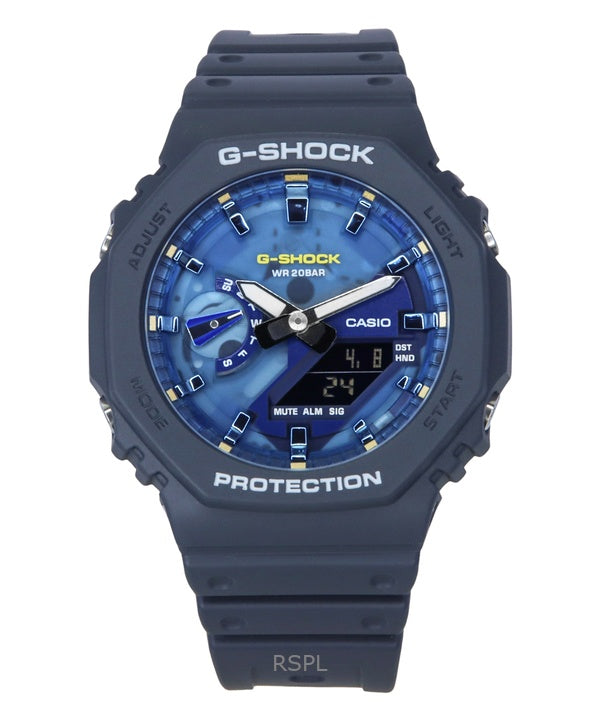 Casio G-Shock analoginen digitaalinen biopohjainen hartsihihna sininen kellotaulu Quartz GA-2100AS-2A 200M miesten kello