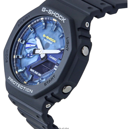 Casio G-Shock analoginen digitaalinen biopohjainen hartsihihna sininen kellotaulu Quartz GA-2100AS-2A 200M miesten kello