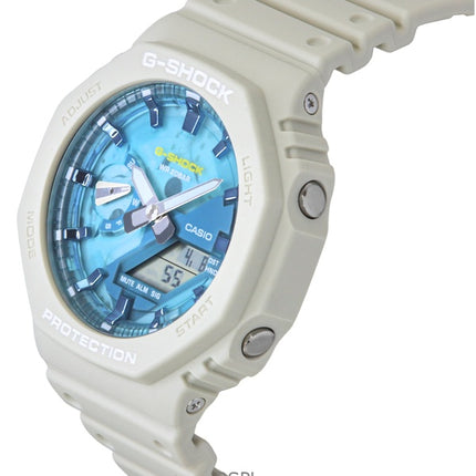 Casio G-Shock analoginen digitaalinen biopohjainen hartsihihna sininen kellotaulu Quartz GA-2100AS-5A 200M miesten kello