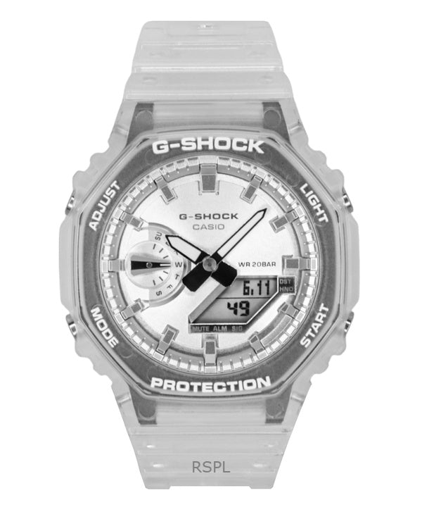 Casio G-Shock analoginen digitaalinen hartsiranneke harmaalla kellotaululla GA-2100BM-7A8 200M unisex-kello