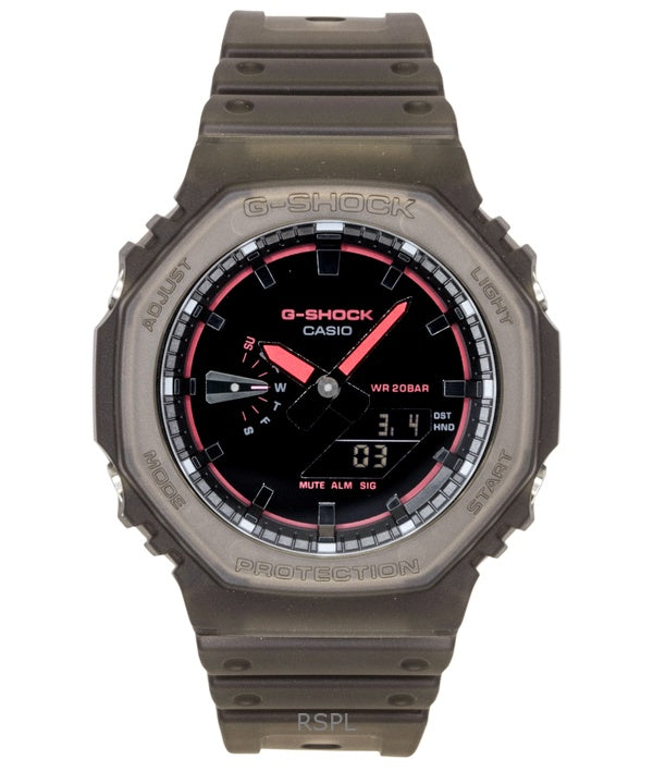 Casio G-Shock analoginen digitaalinen hartsiranneke mustalla kellotaululla GA-2100K-5A 200M miesten kello