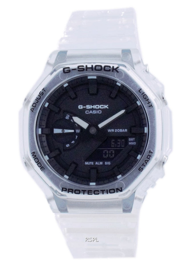 Casio G-Shock luuranko läpinäkyvä sukeltajan analoginen digitaalinen kvartsi GA-2100SKE-7A GA2100SKE-7 200M miesten kello