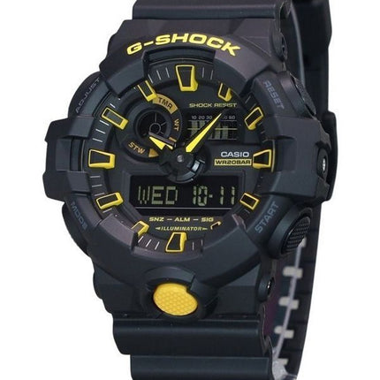 Casio G-Shock varoitus Keltainen analoginen digitaalinen hartsihihna musta kellotaulu kvartsi GA-700CY-1A 200M miesten kello