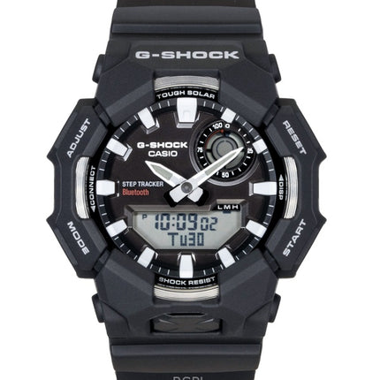 Casio G-Shock analoginen digitaalinen älypuhelinlinkki biopohjaisella hartsilla, mustalla kellotaululla, aurinkokennolla, GA-B010-1A 200M miesten kello