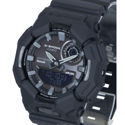 Casio G-Shock analoginen digitaalinen älypuhelinlinkki biopohjaisella hartsilla, mustalla kellotaululla, aurinkokennolla, GA-B010-1A1 200M miesten kello
