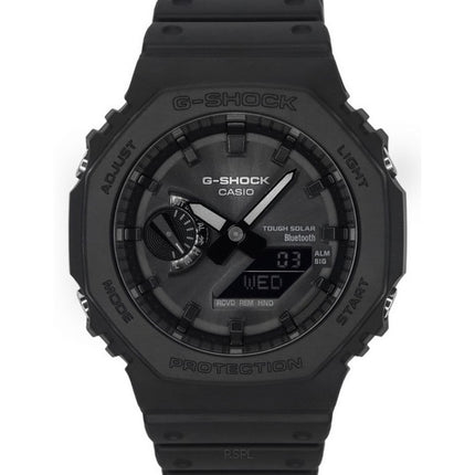 Casio G-Shock analoginen digitaalinen mobiililinkki, musta hartsihihna, kestävä aurinkoenergia GA-B2100-1A 200M miesten kello