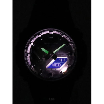 Casio G-Shock analoginen digitaalinen mobiililinkki, musta hartsihihna, kestävä aurinkoenergia GA-B2100-1A 200M miesten kello