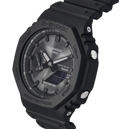 Casio G-Shock analoginen digitaalinen mobiililinkki, musta hartsihihna, kestävä aurinkoenergia GA-B2100-1A 200M miesten kello