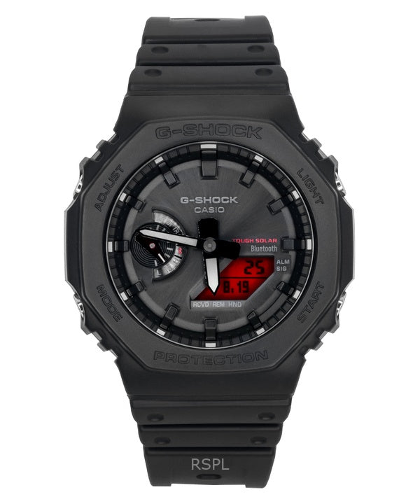 Casio G-Shock analoginen digitaalinen älypuhelinlinkki biopohjaisella hartsirannekkeella, mustalla kellotaululla, aurinkokennolla, GA-B2100BBR-1A 200M miesten kello