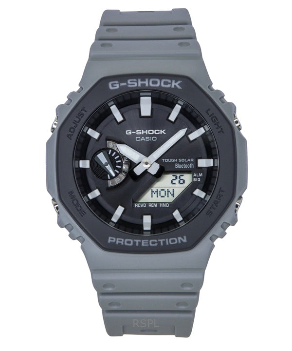 Casio G-Shock analoginen digitaalinen älypuhelinlinkki biopohjainen hartsihihna, harmaa kellotaulu Tough Solar GA-B2100LUU-8A 200M miesten kello