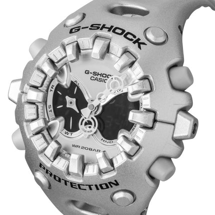 Casio G-Shock analoginen digitaalinen hartsiranneke hopeisella kellotaululla kvartsi GA-V01A-8A 200M unisex-kello