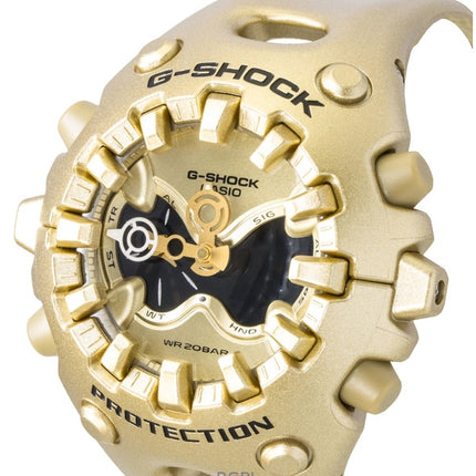 Casio G-Shock analoginen digitaalinen hartsiranneke kultaisella kellotaululla GA-V01A-9A 200M unisex-kello