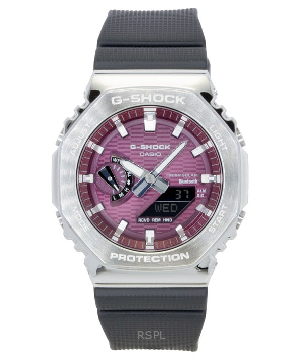 Casio G-Shock G-Steel biopohjainen hartsiranneke älypuhelinlinkillä analoginen digitaalinen pinkki kellotaulu aurinkokennolla GBM-2100A-4B 200M miesten kello