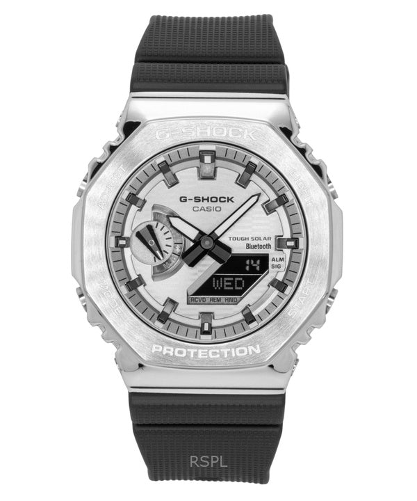 Casio G-Shock G-Steel biopohjainen hartsiranneke älypuhelinlinkillä analoginen digitaalinen harmaa kellotaulu aurinkokennolla GBM-2100A-8B 200M miesten kello