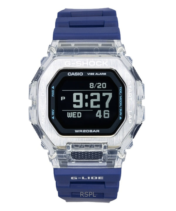 Casio G-Shock G-Lide Digital Smartphone Link -sininen hartsiranneke, kvartsi GBX-100S-2 200M unisex-kello