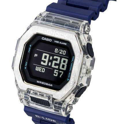 Casio G-Shock G-Lide Digital Smartphone Link -sininen hartsiranneke, kvartsi GBX-100S-2 200M unisex-kello