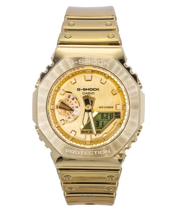 Casio G-Shock G-Steel Fine Metallic Analoginen Digitaalinen Kultainen Kellotaulu Quartz GM-2100YMG-9A9 200M Miesten Kello