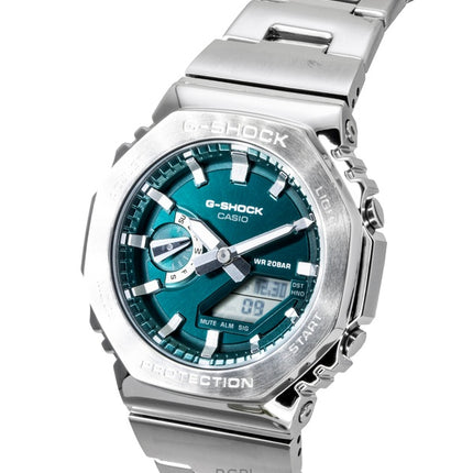 Casio G-Shock G-Steel analoginen digitaalinen ruostumattomasta teräksestä valmistettu vihreä kellotaulu kvartsi GM-2110D-3A1 200M miesten kello