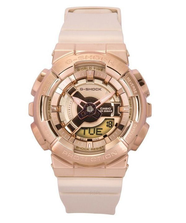 Casio G-Shock analoginen digitaalinen hartsihihna ruusukultanvärinen kvartsi GM-S110PG-4A 200 naisten kello
