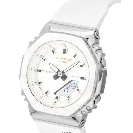 Casio G-Shock analoginen digitaalinen rajoitetun erän biopohjainen hartsiranneke, valkoinen kellotaulu, kvartsi GM-S2110SH-7A 200M naisten kello