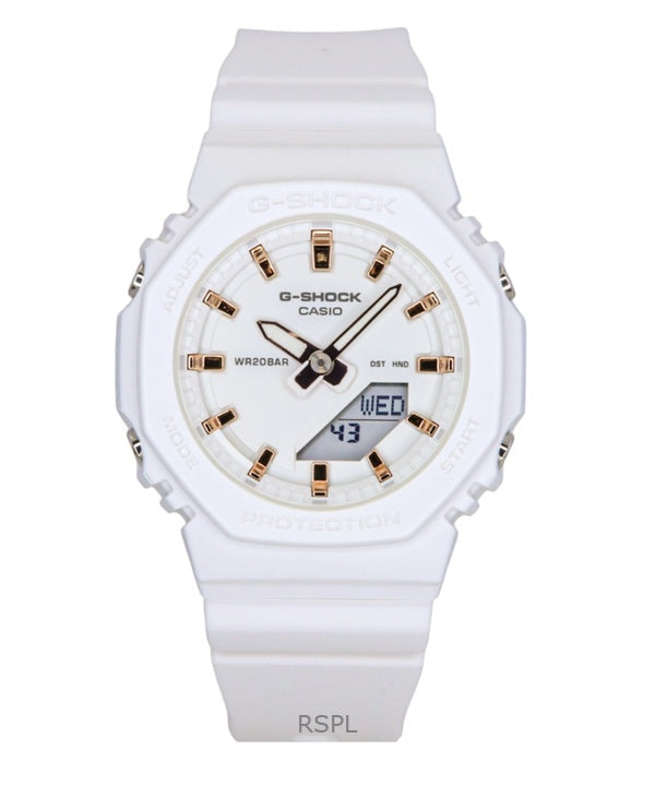 Casio G-Shock analoginen digitaalinen biopohjainen hartsiranneke, valkoinen kellotaulu, kvartsi GMA-P2100M-7A 200M naisten kello